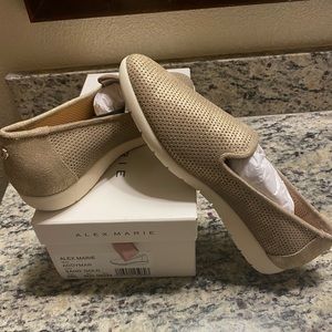 Brand New Alex Marie Metallic Gold Sneakers